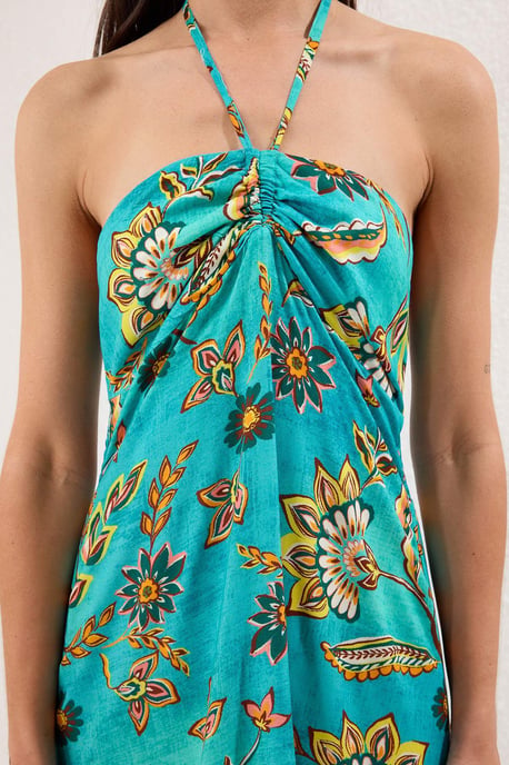 Geblümt Maxi Mouwloze Strandjurk voor Dames, Oversized - Image 2