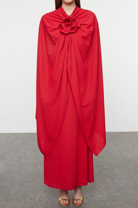 Dam Rak LÅNG LÅNG Snygg/nattig hijab-aftonklänning med axelbandslös passform - Image 2