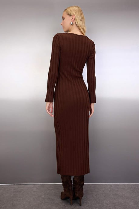Damklänning med platt maxi-lång bodycon, dag- och nattklänning - Image 3