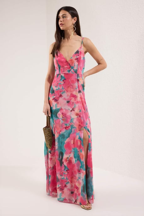 Women's Geblümt Maxi Sleeveless Party Regular Evening Dress & Graduation Dress - Image 1