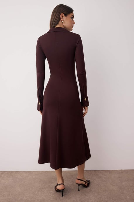 Unifarben Maxi Lång Avslappnad Bodycon Klänning Dam - Image 2