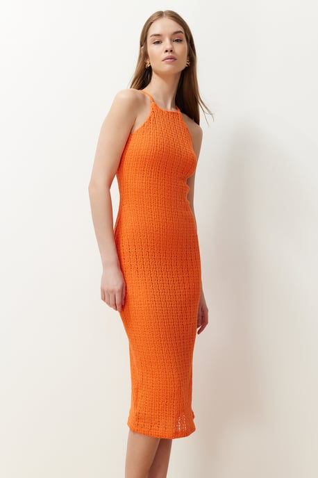 Unifarben Midi Spaghettiband Casual Regular fit Klänningar för Dam - Image 4