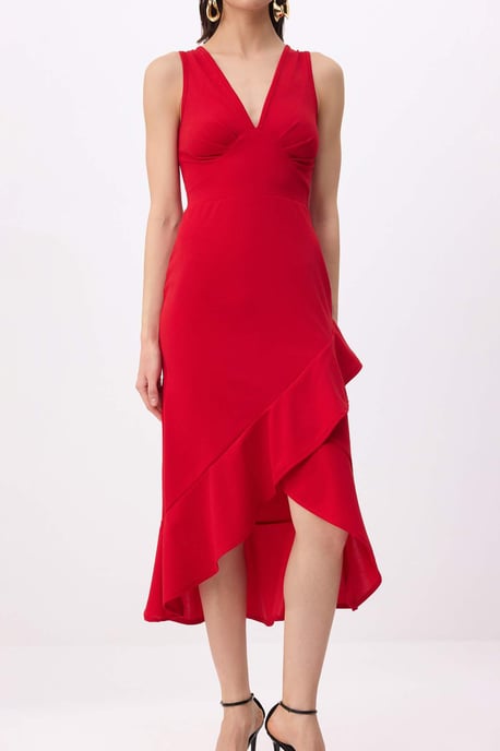 Damklänning med platt ärmlös bodycon-utsmyckning - Image 2