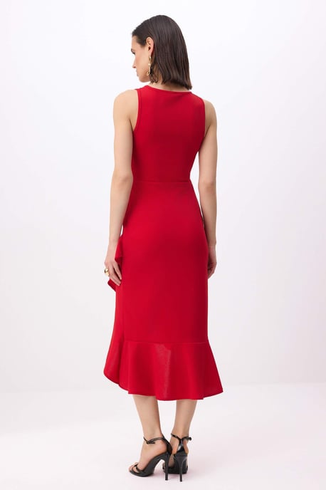 Damklänning med platt ärmlös bodycon-utsmyckning - Image 3
