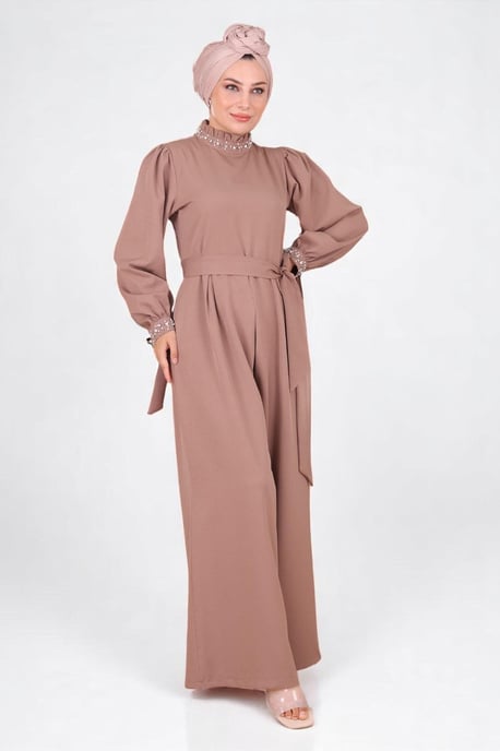 Parel Detailed Jumpsuit-jurk Nerts - Image 1