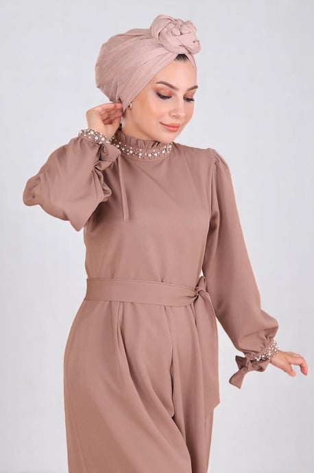 Parel Detailed Jumpsuit-jurk Nerts - Image 5