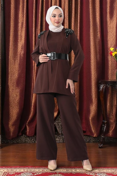 Kant Detailed Jumpsuit Pak Bruin - Image 1