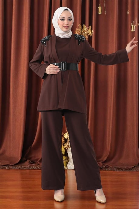 Kant Detailed Jumpsuit Pak Bruin - Image 2