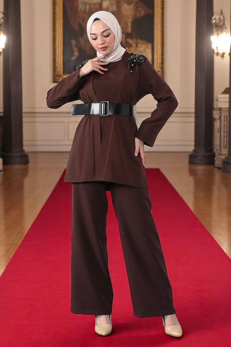Kant Detailed Jumpsuit Pak Bruin - Image 3
