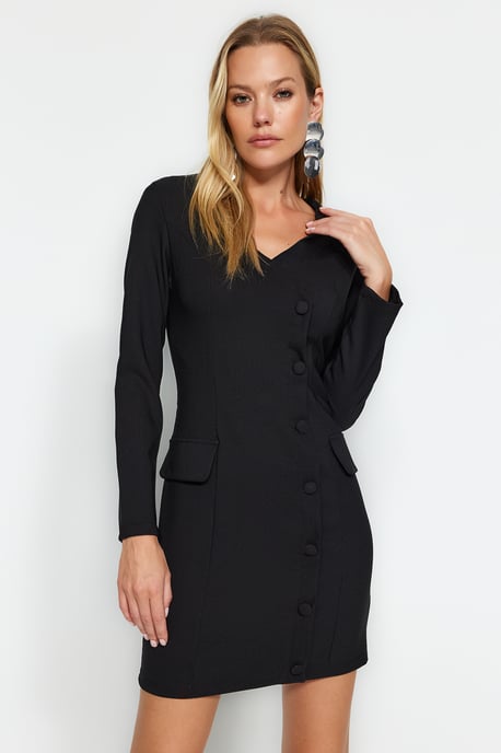 Unifarben Mini Långa Businessklänningar i Regular Fit för Dam - Image 2