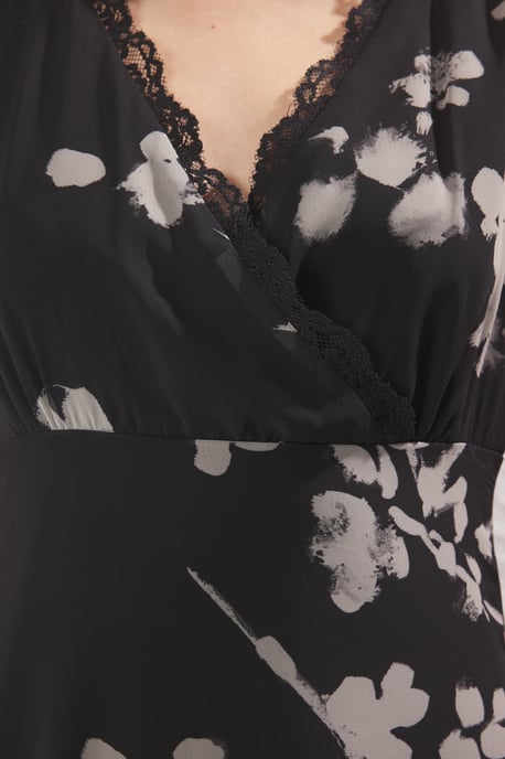 Blommande miniärmlös klänning för både dag och natt - Image 2