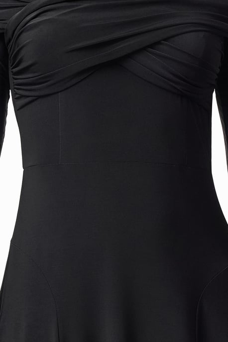Rechte, mouwloze cocktailjurk voor dames, midi-lengte, aansluitend model. - Image 3