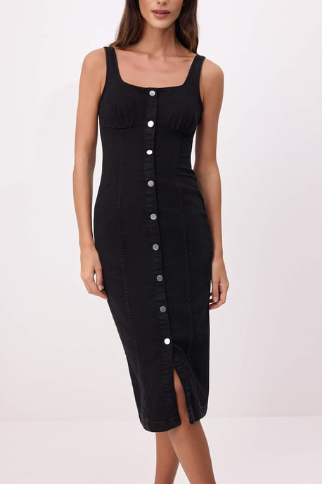 Damklänning med platt ärmlös bodycon-utsmyckning - Image 2