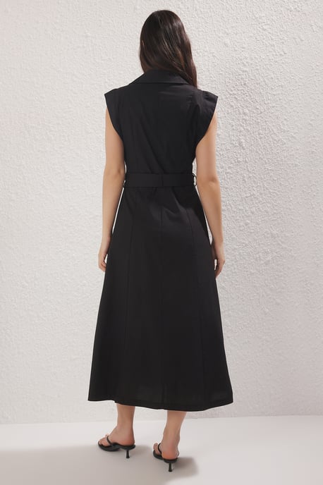 Damesjurk, recht model, mouwloos, midi-lengte, casual/dagelijks. - Image 3