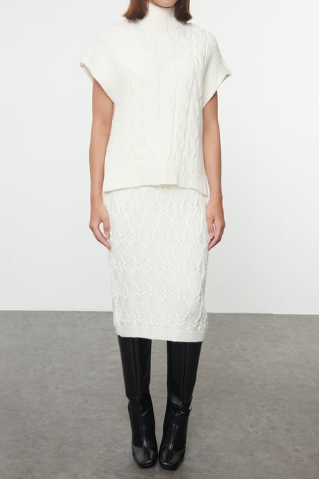 Ecru Hair Braid Regular LÅNG Casual/Daglig Regular Dress för kvinnor - Image 3