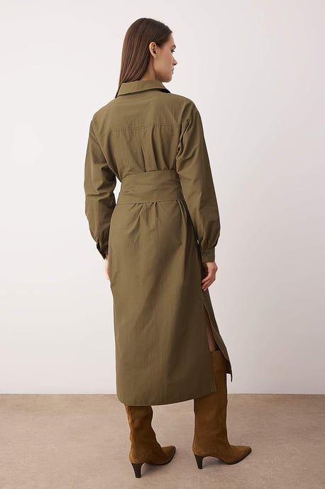Damklänning med platt midi- och casual-utseende, A-linjeformad - Image 3