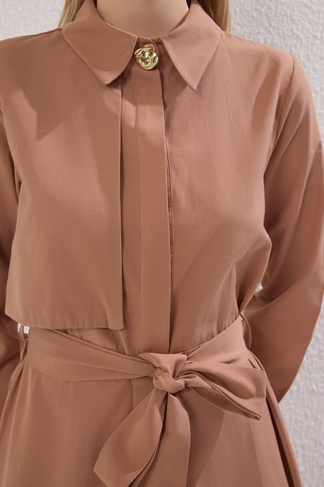 Rak LÅNG LÅNG Hijabklänning för damer, vanlig/vardaglig - Image 2