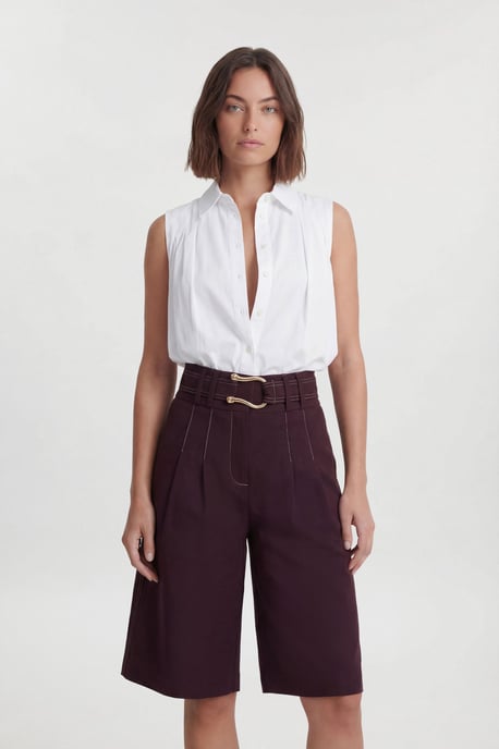 Cotton Sleeveless Puffball Shirt - Image 5