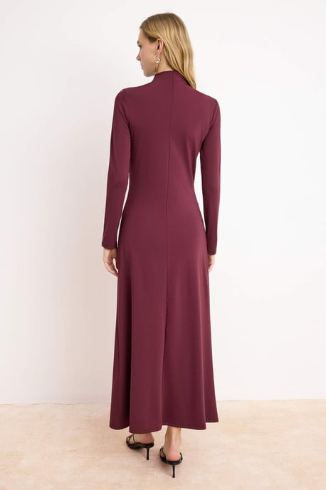Lila platt maxiklänning med chic/nattklänning i hijab-modell för kvinnor - Image 3