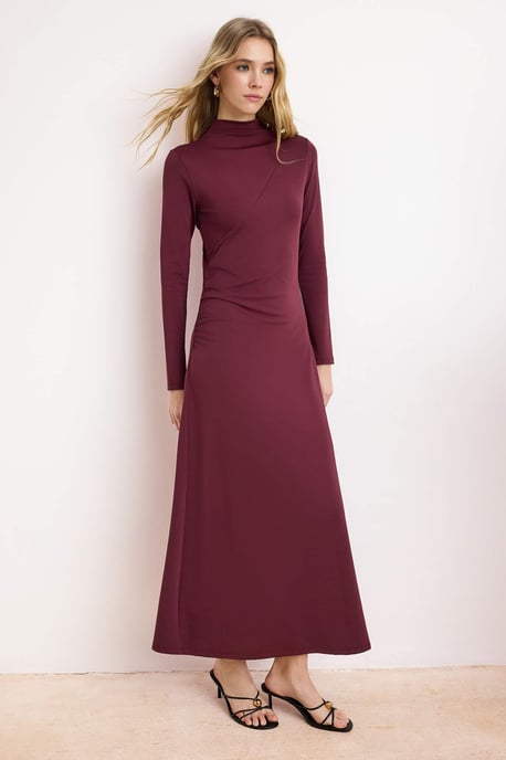 Lila platt maxiklänning med chic/nattklänning i hijab-modell för kvinnor - Image 4