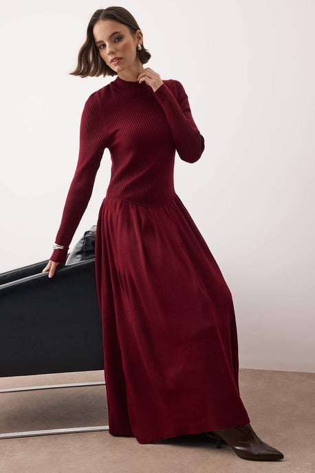 Rak maxilång klänning för kvinnor, vardags-/fritidsklänning i skaterstil med hijabmönster - Image 4