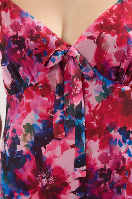 Dames maxi-jurk met bloemenprint, geschikt voor overdag en 's avonds. - Image 2