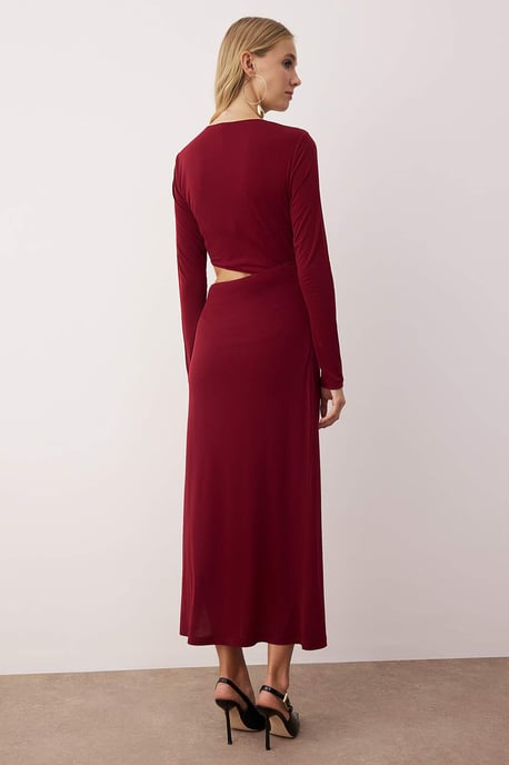 Platt maxiklänning med lång bodycon för examen/bal, damer - Image 3