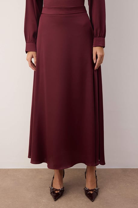 Paarse platte maxi-jurk voor dames, geschikt voor casual gebruik, skatermodel en avondjurk met hijab - Image 3