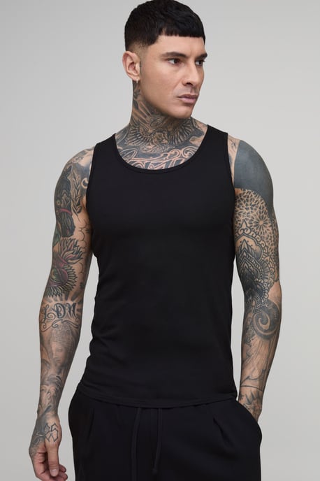 Tall Basic Muscle Fit Vest - Image 1