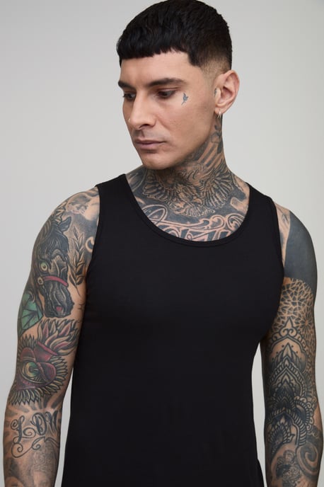 Tall Basic Muscle Fit Vest - Image 3
