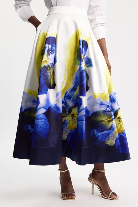Photographic Floral Twill Prom Skirt - Image 2