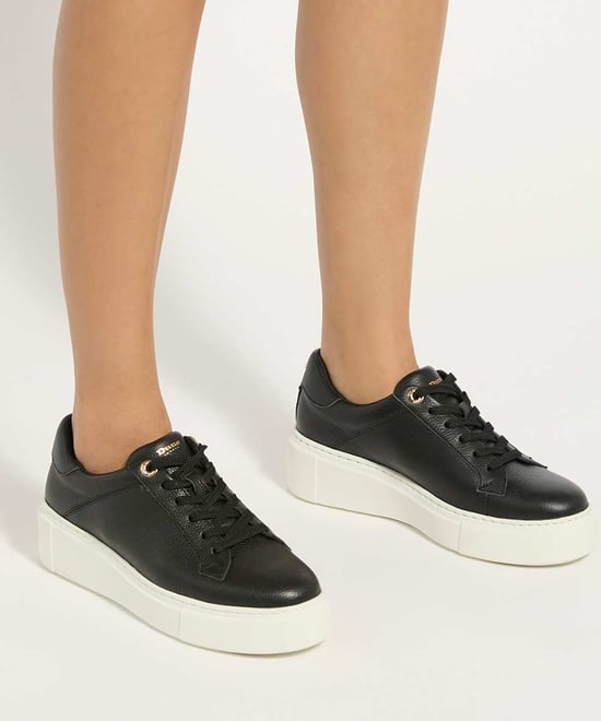 Dune Ladies Evienne - Leather Lace-Up Chunky Trainers - Image 2