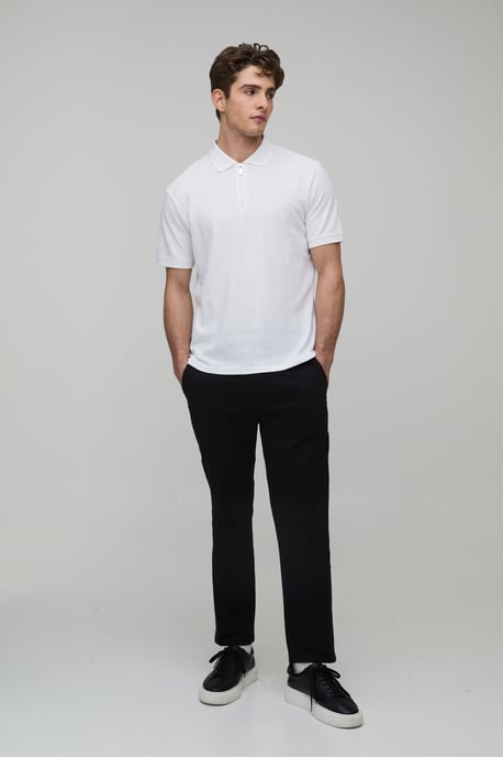 Fixed Waist Slim Cropped Chino Trousers In Stone - Image 4