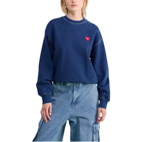 Carhartt WIP Womens INGO Sweatshirt Drop shoulders Heart Patch - Image 1