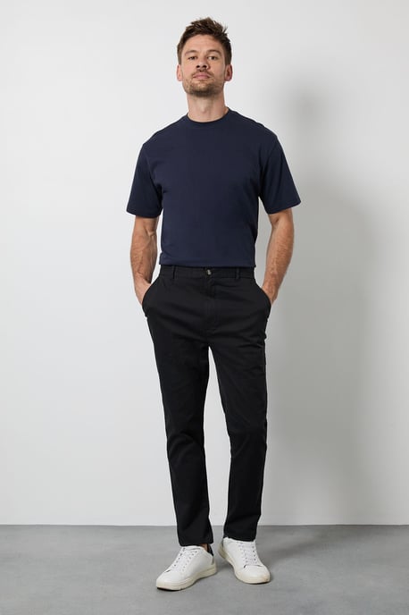 Black Skinny Fit Chino Trousers - Image 1