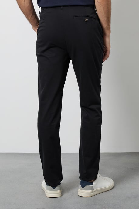 Black Skinny Fit Chino Trousers - Image 3