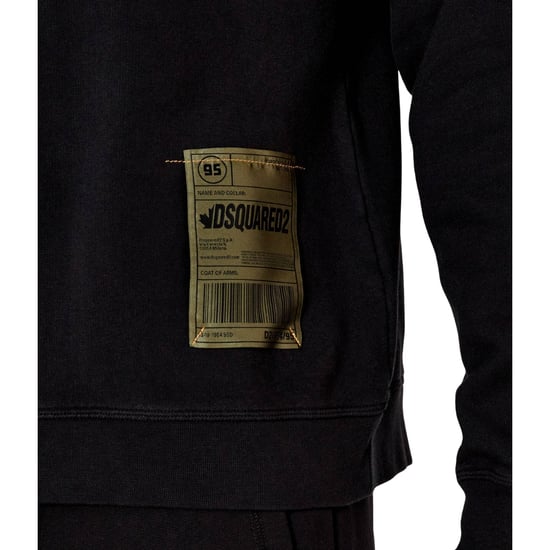 Dsquared2 Svart Huvtröja Med Patchdesign - Image 5