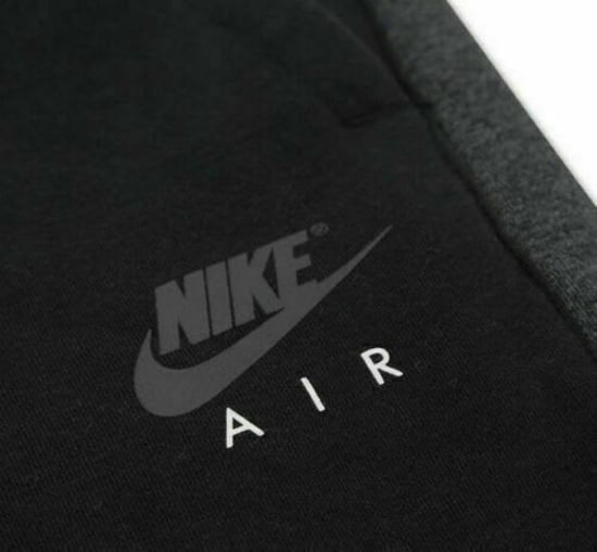 Nike Air Black Grey NSW Fleece Joggers - Image 2