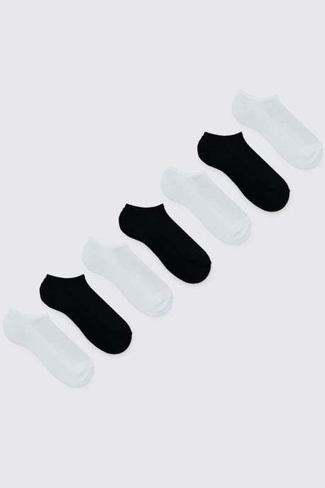 7 PK Plain Sport Half Terry Trainer Socks - Image 1