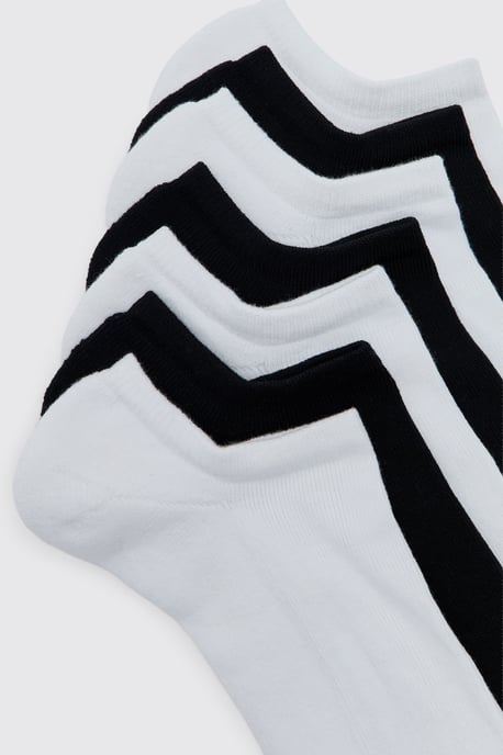 7 PK Plain Sport Half Terry Trainer Socks - Image 3
