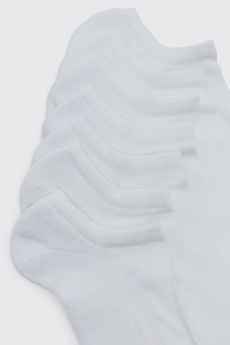 7 PK Plain Sport Half Terry Trainer Socks - Image 2