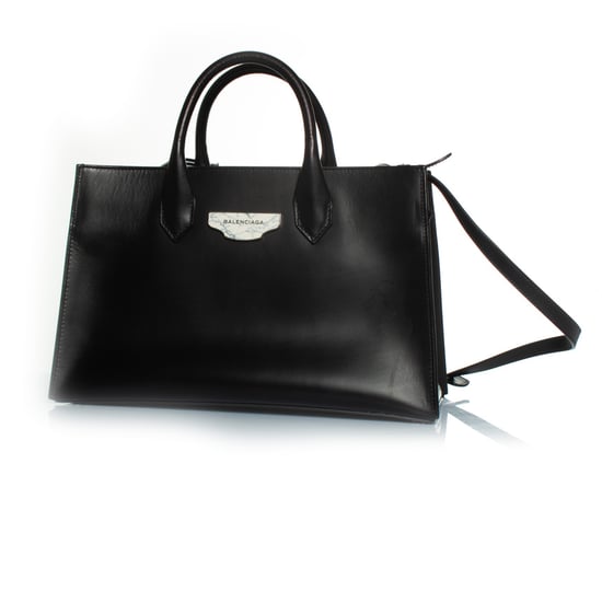 Balenciaga, svart tote-väska i marmor - Image 1