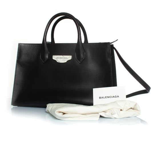 Balenciaga, svart tote-väska i marmor - Image 2