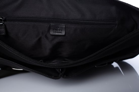 Gucci, zwarte canvas schoudertas - Image 5