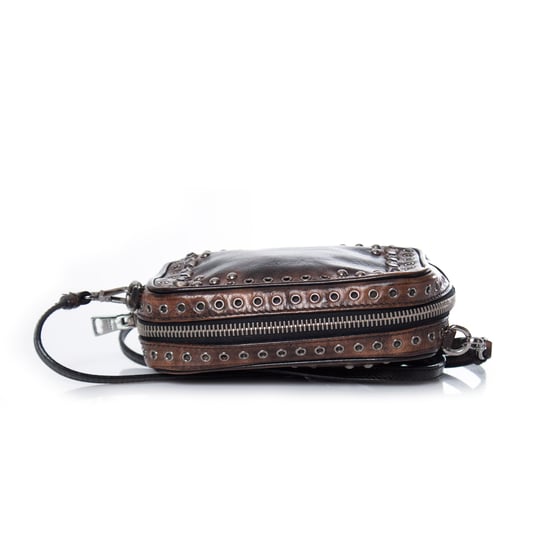 Prada, Vitello vintage-mässväska med utsmyckning från Prada. - Image 3