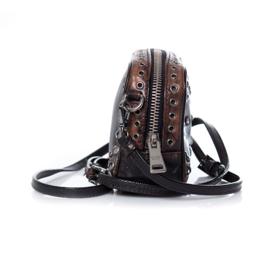 Prada, Vitello vintage-mässväska med utsmyckning från Prada. - Image 6
