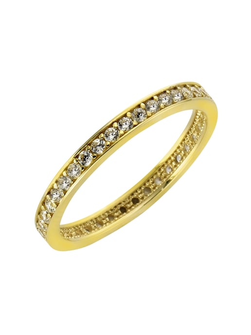 Fascination by Ellen K. Ring 375 gold zirconia white memo ring - Image 1