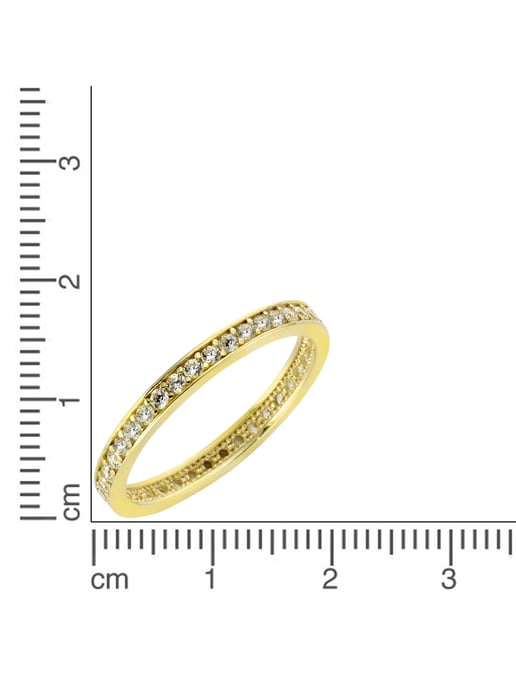Fascination by Ellen K. Ring 375 gold zirconia white memo ring - Image 2