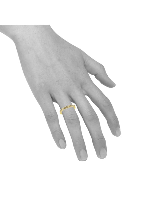 Fascination by Ellen K. Ring 375 gold zirconia white memo ring - Image 3