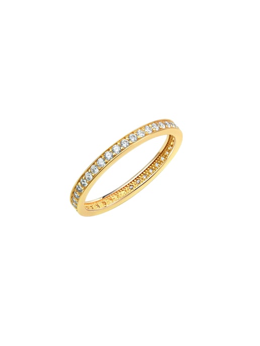 Fascination by Ellen K. Ring 375 gold zirconia white memo ring - Image 4
